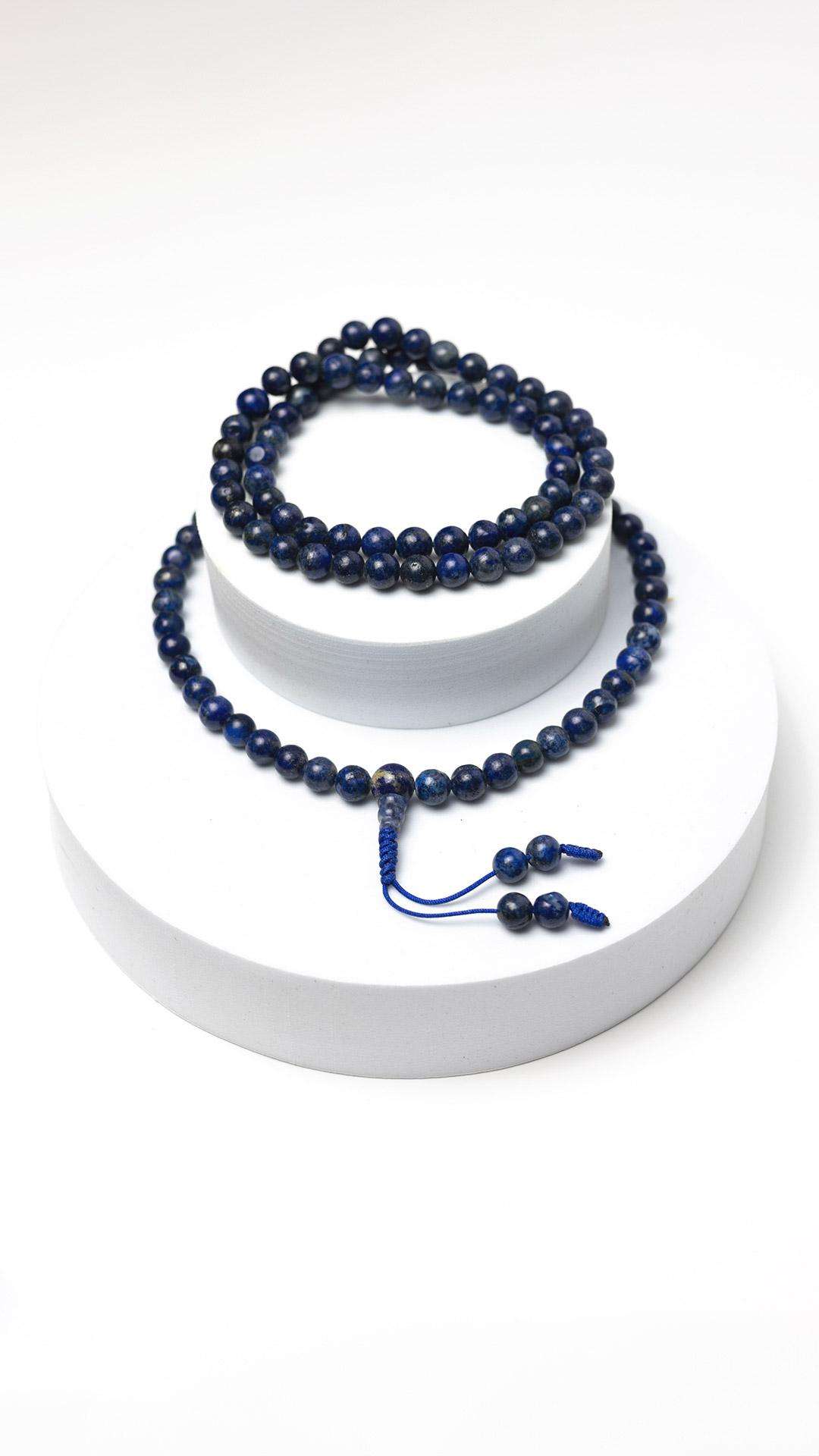 Mala Lapis Lazuli Naturel – Image 2